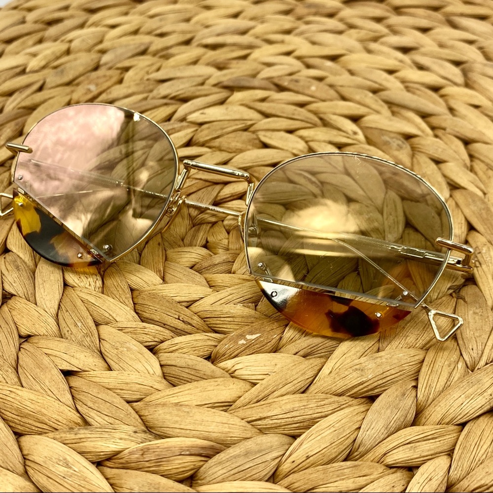 HAZE COLLECTION METAL FRAME GEOMETRIC SHAPE SUNGLASSES